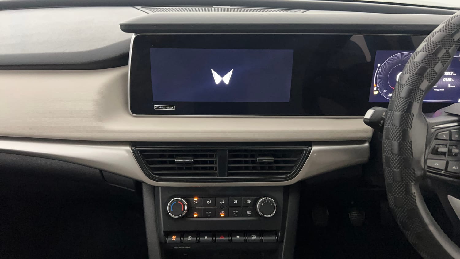 Used 2023 Mahindra XUV700 AX 3 Diesel MT 7 STR Diesel Manual interior MUSIC SYSTEM & AC CONTROL VIEW