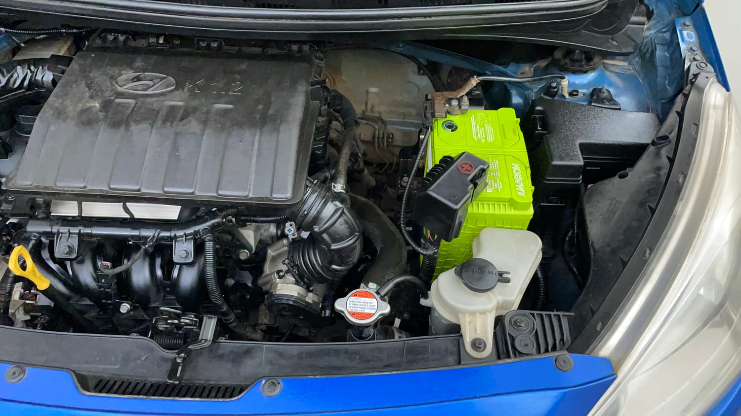 Used 2018 Hyundai Grand i10 Magna 1.2 Kappa VTVT Petrol Manual engine ENGINE & BONNET OPEN FRONT VIEW