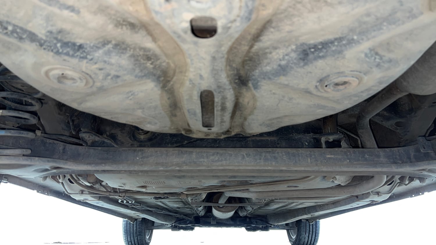Used 2019 Toyota Glanza V Petrol Manual extra REAR UNDERBODY VIEW (TAKEN FROM REAR)
