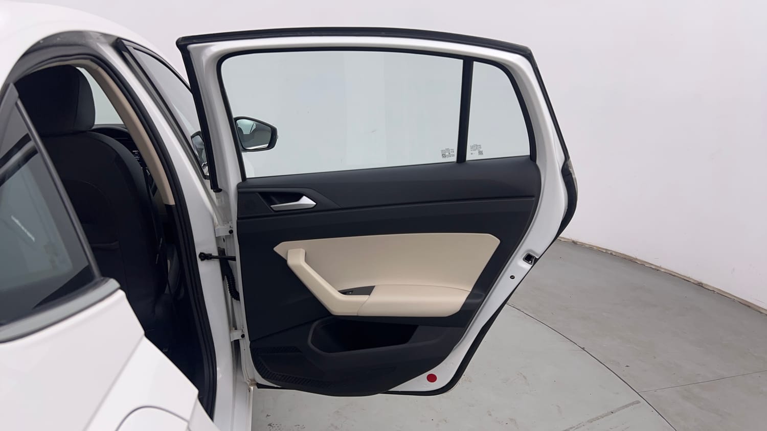 Used 2024 Volkswagen Virtus Topline 1.0 TSI AT Petrol Automatic interior RIGHT REAR DOOR OPEN VIEW