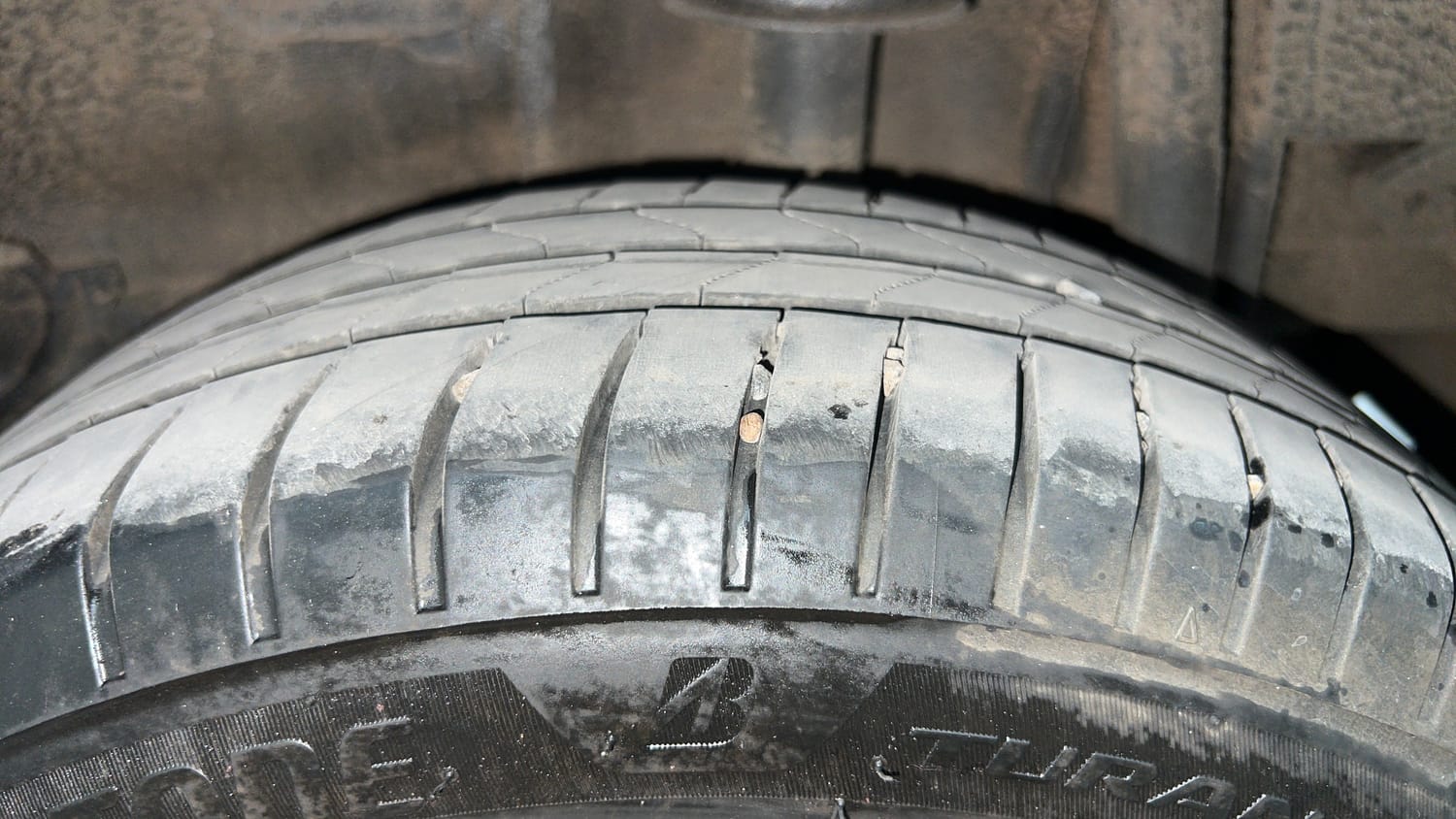 Used 2024 Tata Tiago XT Petrol Manual tyres LEFT REAR TYRE TREAD VIEW