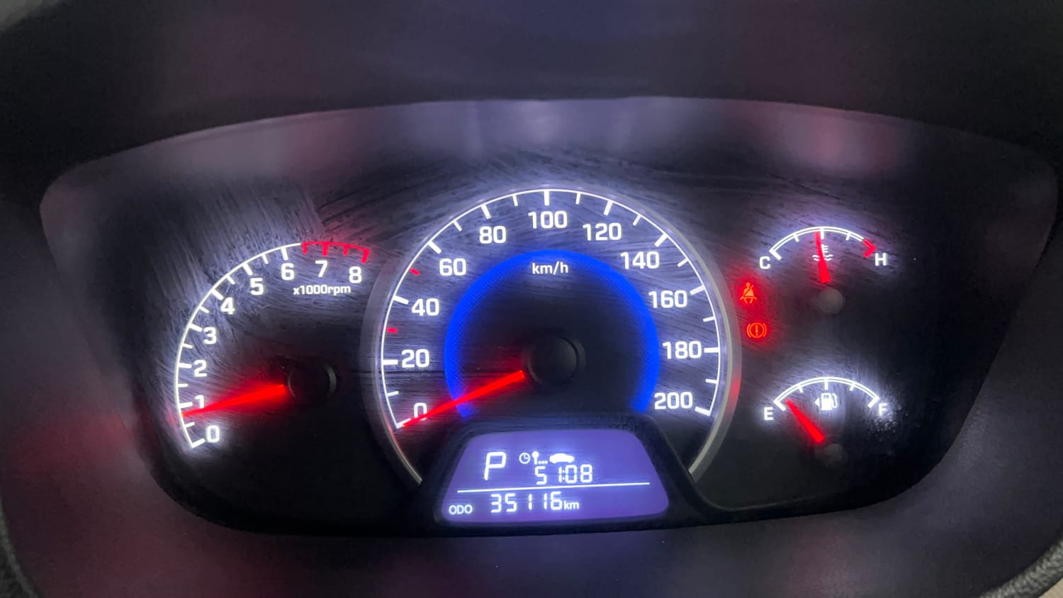 Used 2018 Hyundai Grand i10 Sportz AT 1.2 Kappa VTVT Petrol Automatic interior CLUSTERMETER VIEW