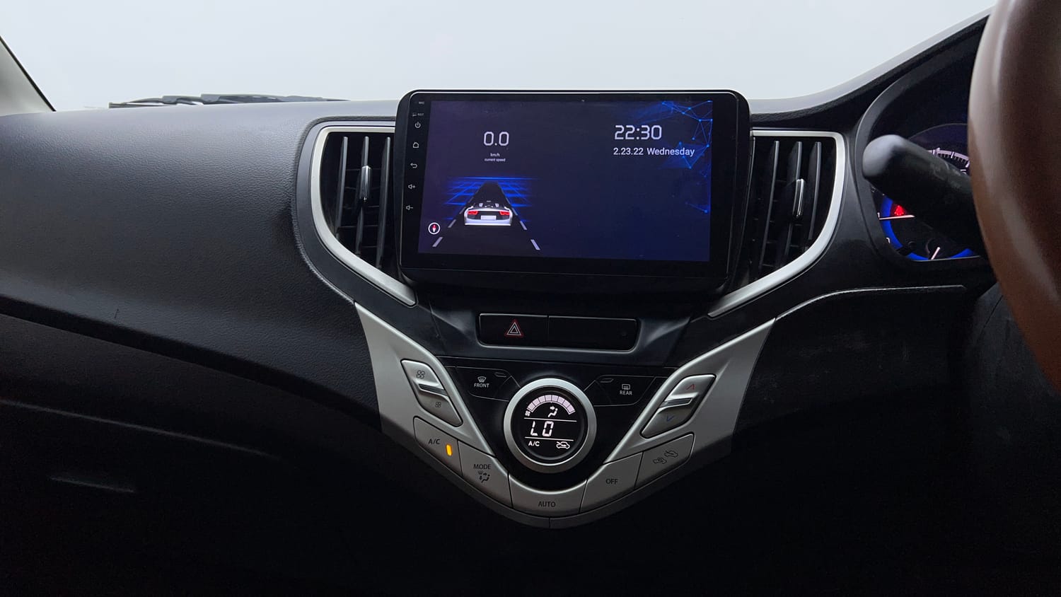 Used 2017 Maruti Suzuki Baleno Delta 1.2 Petrol Manual interior MUSIC SYSTEM & AC CONTROL VIEW