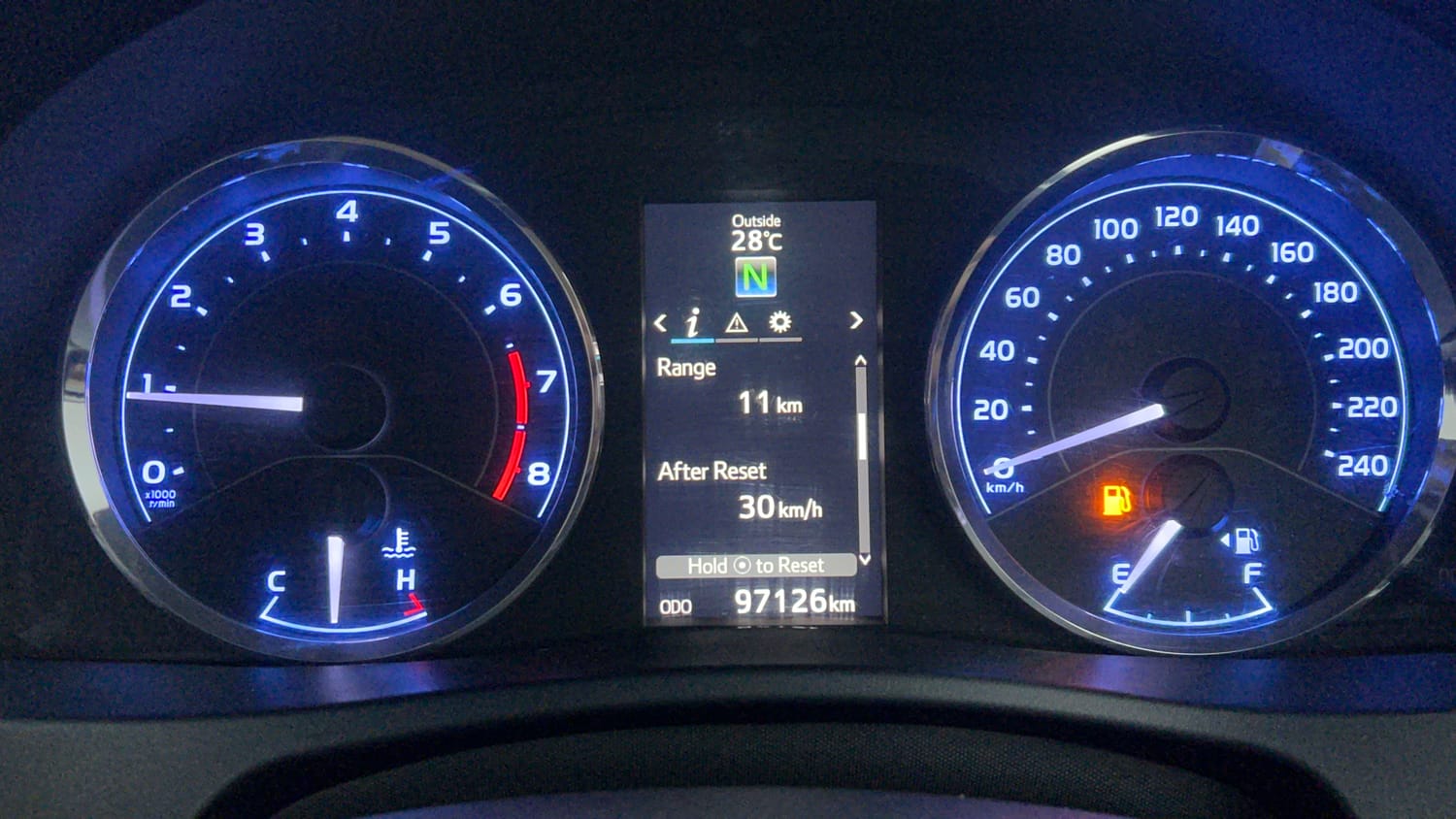 Used 2017 Toyota Corolla Altis VL CVT Petrol Petrol Automatic interior CLUSTERMETER VIEW