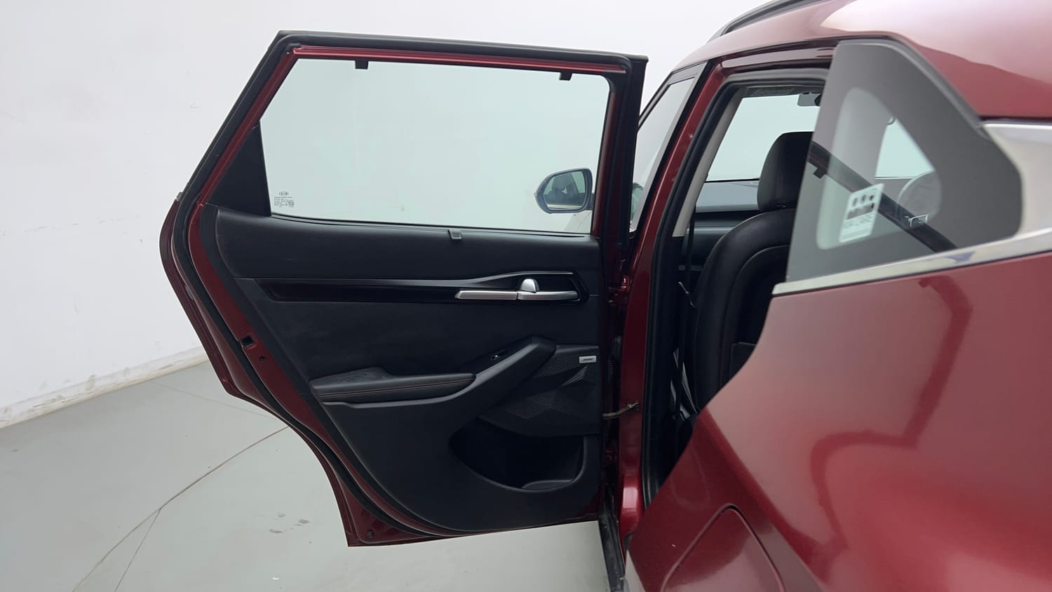 Used 2021 Kia Seltos GTX Plus DCT 1.4 Petrol Automatic interior LEFT REAR DOOR OPEN VIEW