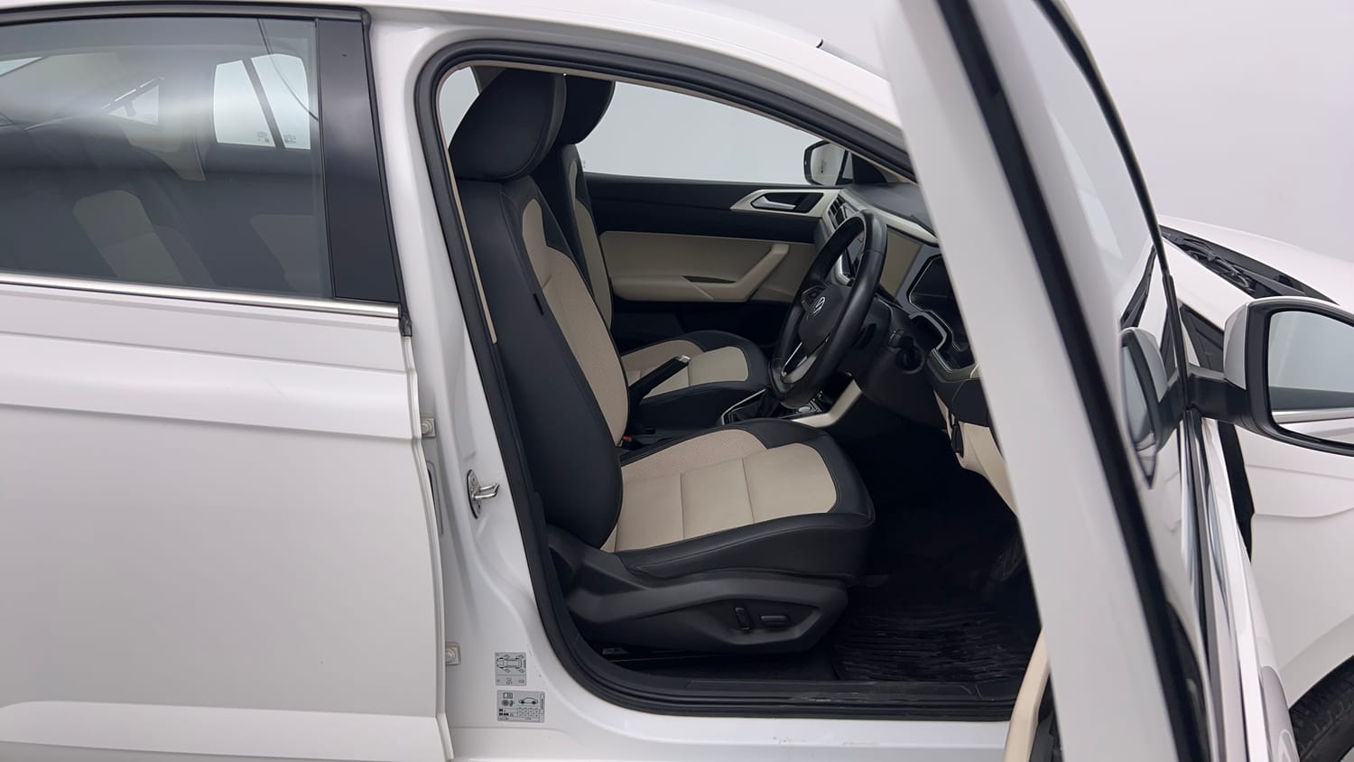 Used 2024 Volkswagen Virtus Topline 1.0 TSI AT Petrol Automatic interior RIGHT SIDE FRONT DOOR CABIN VIEW