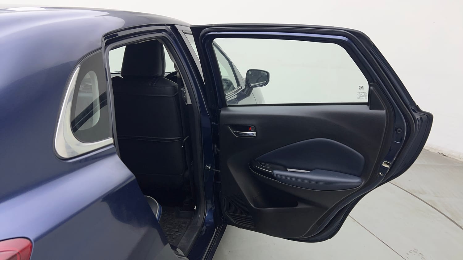 Used 2023 Maruti Suzuki Baleno Zeta MT Petrol Manual interior RIGHT REAR DOOR OPEN VIEW