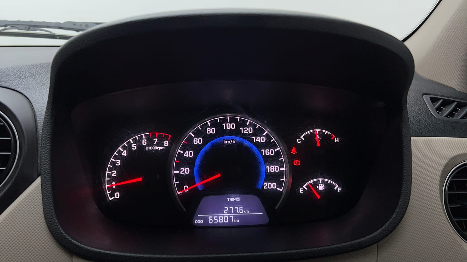 Used 2019 Hyundai Grand i10 Magna 1.2 Kappa VTVT CNG (outside fitted) Cng Manual interior CLUSTERMETER VIEW