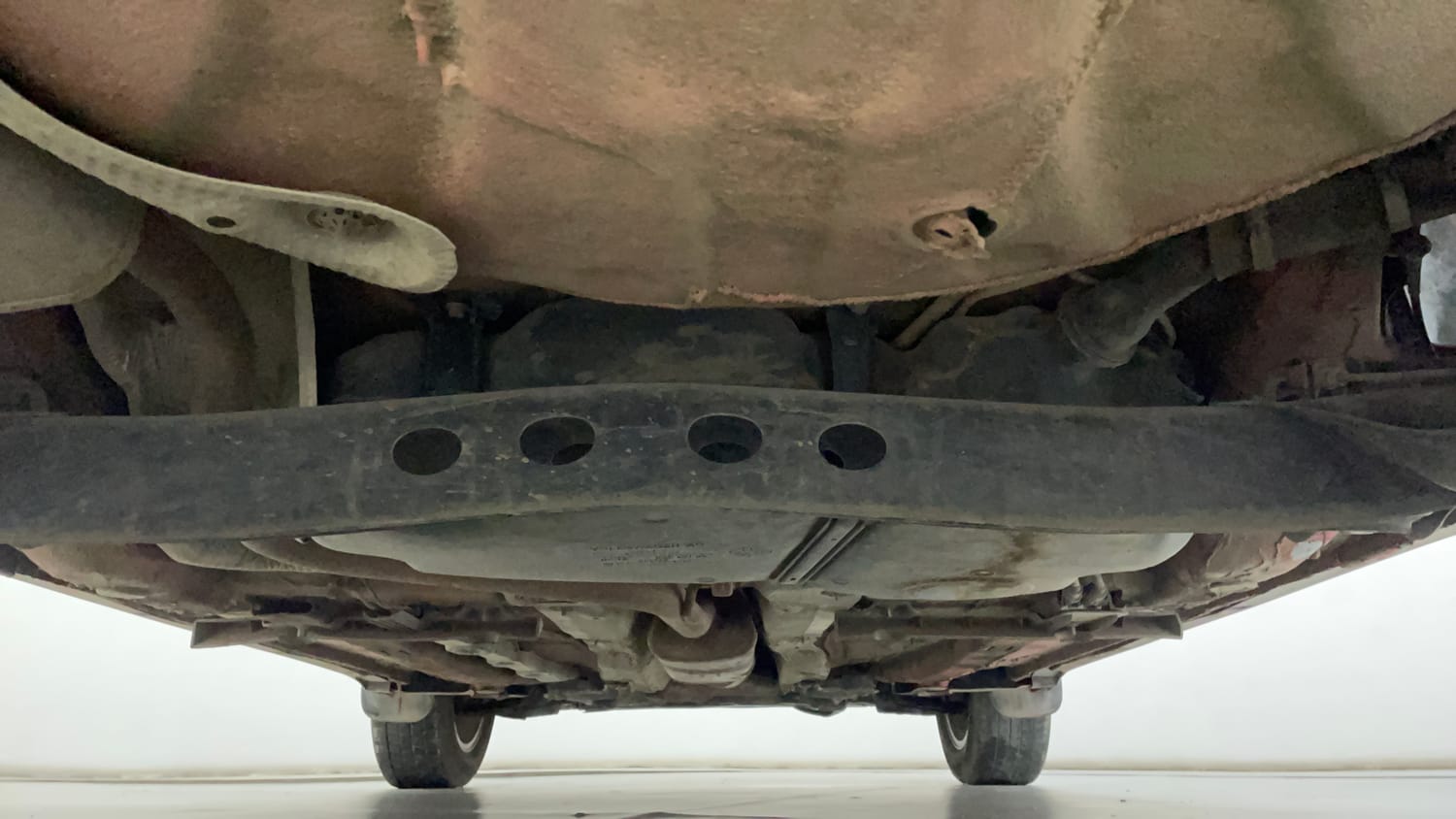 Used 2023 Skoda Kushaq Ambition 1.0L TSI MT Petrol Manual extra REAR UNDERBODY VIEW (TAKEN FROM REAR)