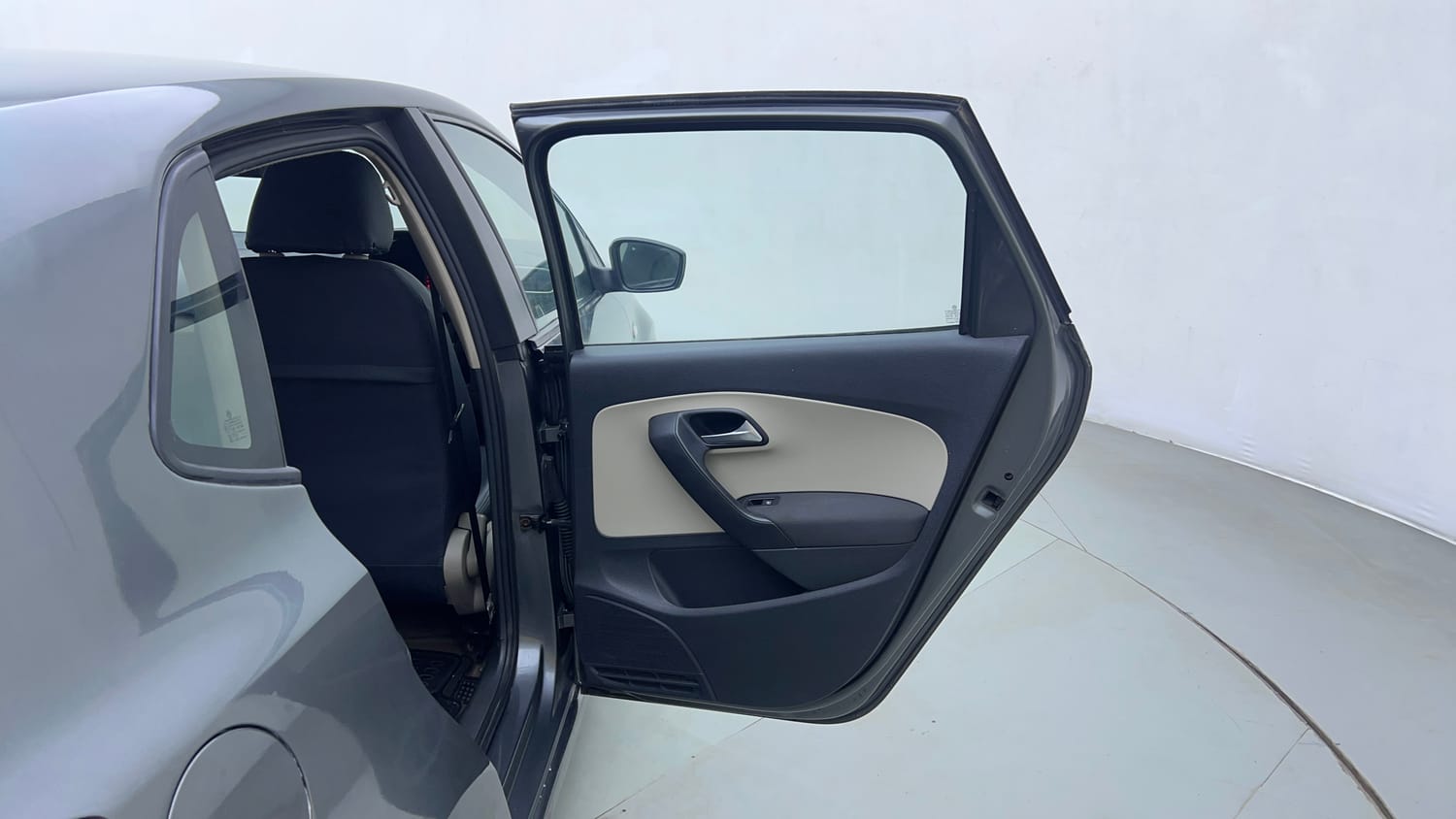 Used 2013 Volkswagen Polo Highline1.2L (P) Petrol Manual interior RIGHT REAR DOOR OPEN VIEW