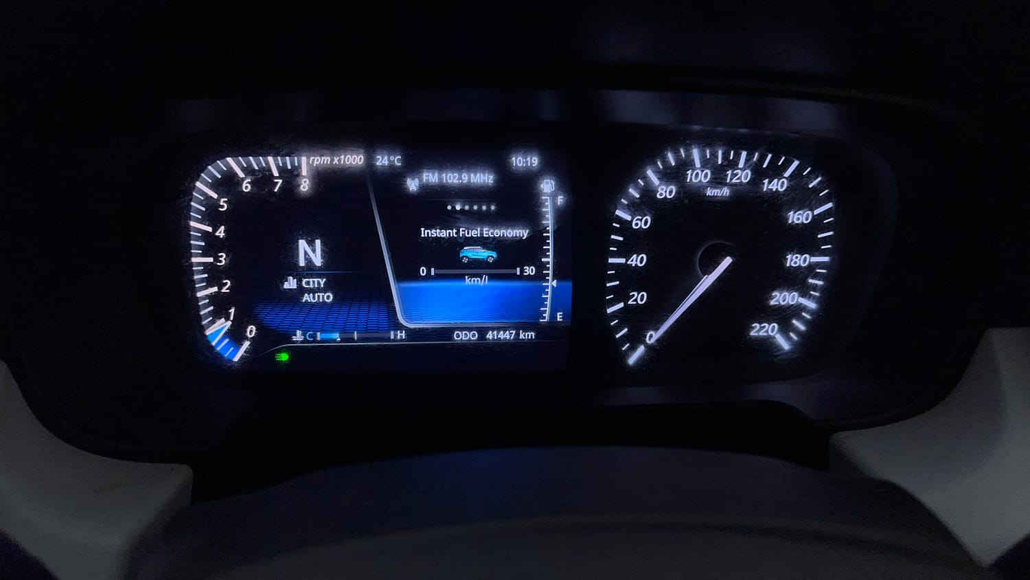 Used 2024 Tata Punch Creative Dual Tone AMT Petrol Automatic interior CLUSTERMETER VIEW