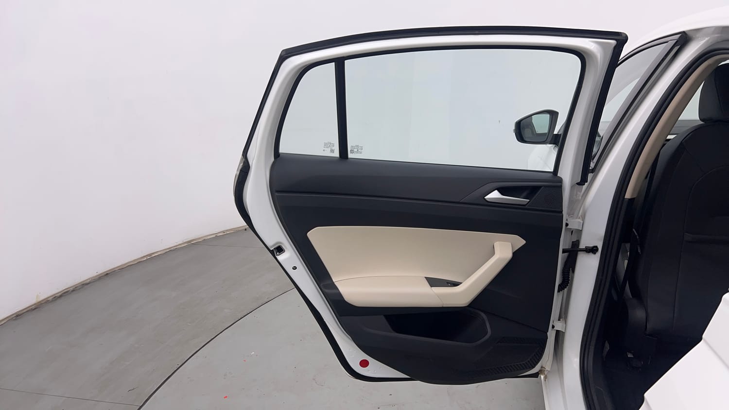 Used 2024 Volkswagen Virtus Topline 1.0 TSI AT Petrol Automatic interior LEFT REAR DOOR OPEN VIEW