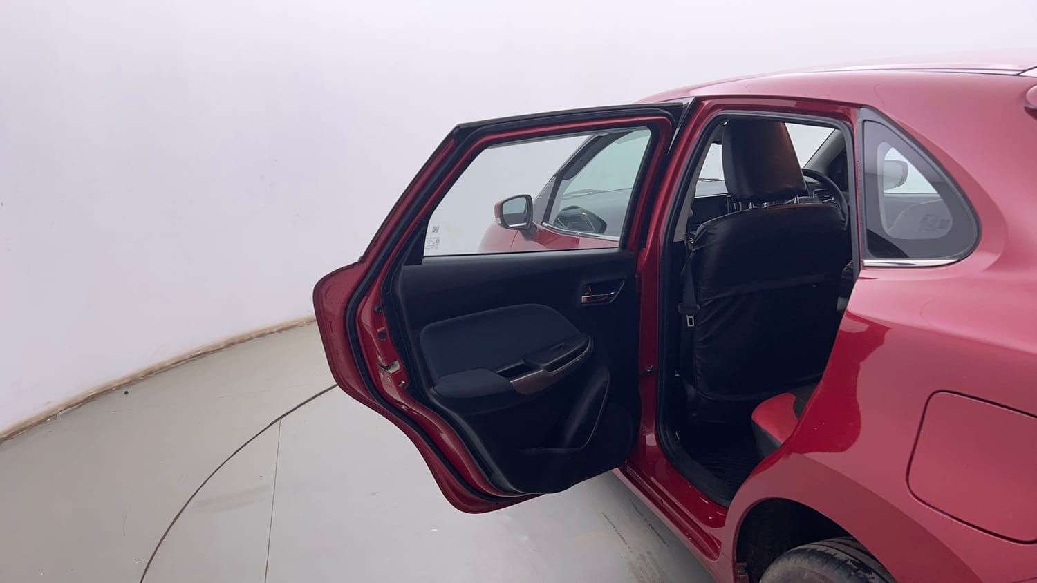 Used 2021 Toyota Glanza G Petrol Manual interior LEFT REAR DOOR OPEN VIEW