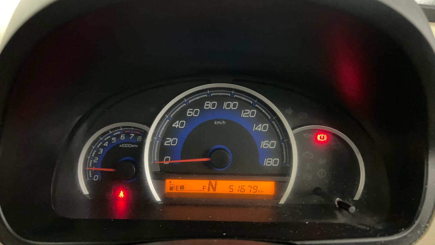Used 2017 Maruti Suzuki Wagon R 1.0 VXI AMT Petrol Automatic interior CLUSTERMETER VIEW