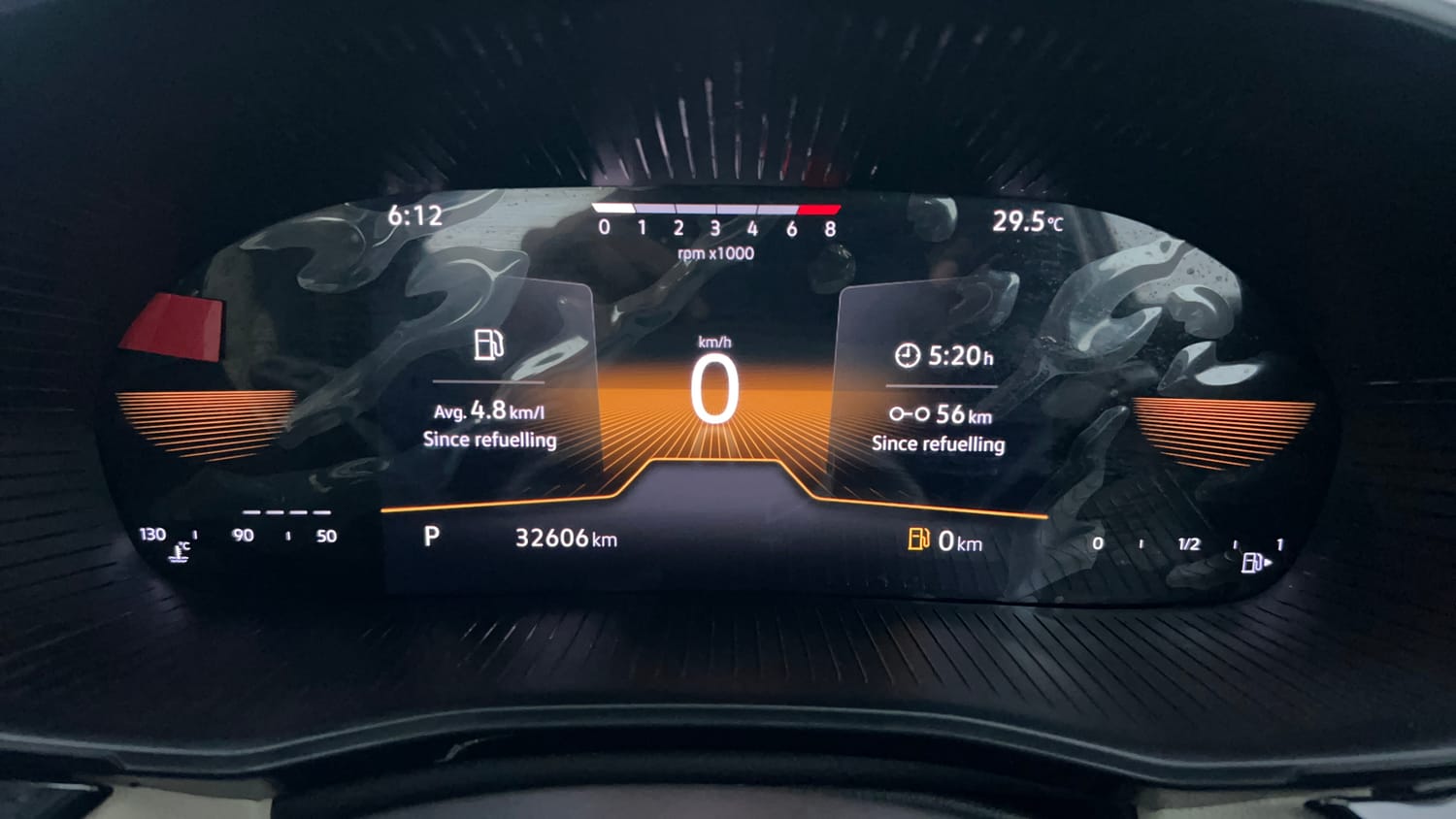 Used 2023 Skoda Slavia Style 1.0L TSI AT Petrol Automatic interior CLUSTERMETER VIEW