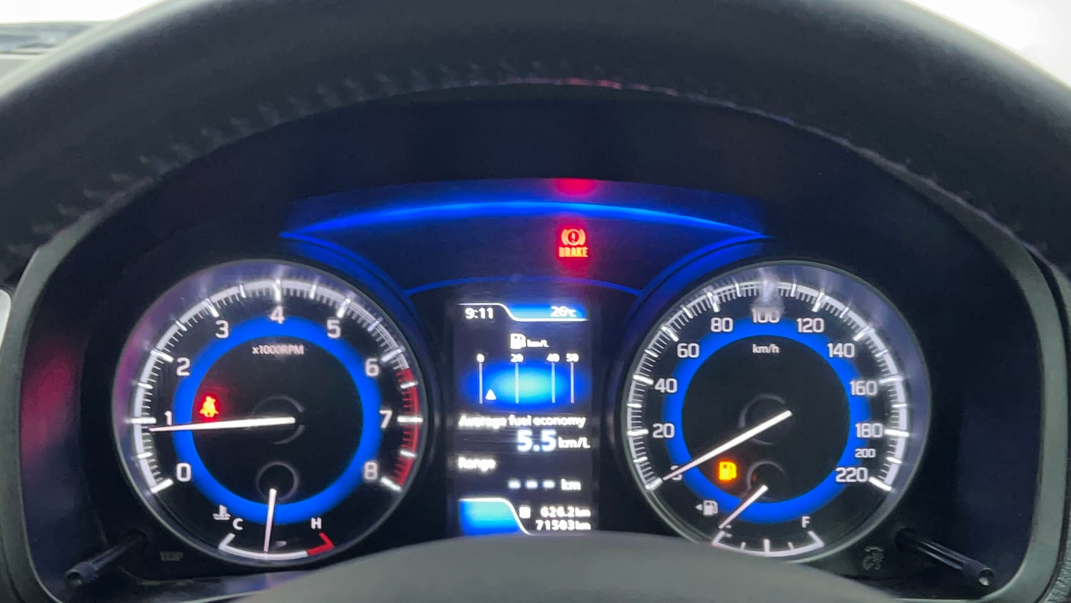 Used 2019 Toyota Glanza V Petrol Manual interior CLUSTERMETER VIEW