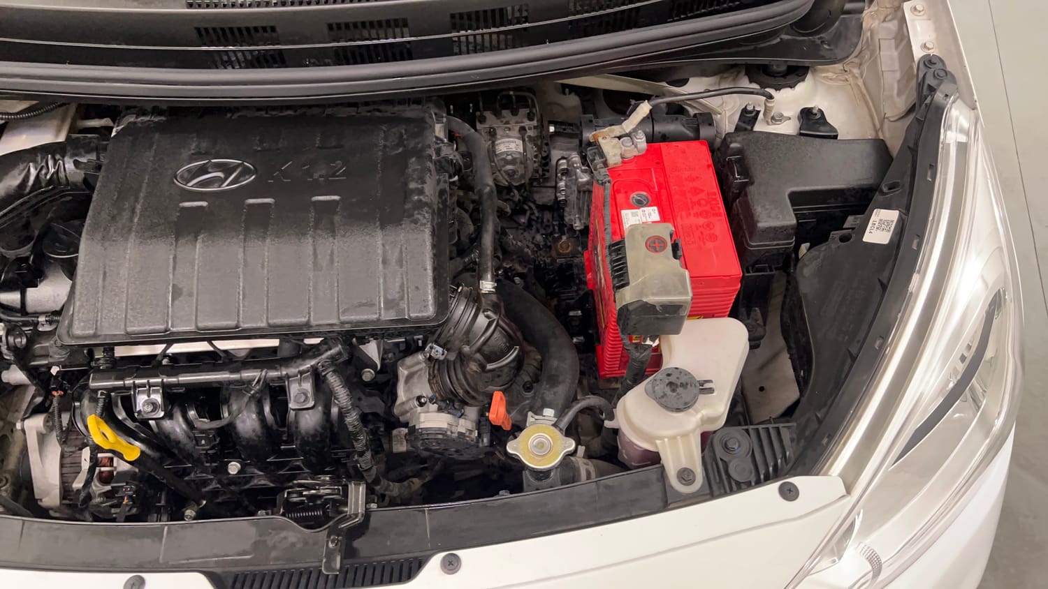 Used 2018 Hyundai Grand i10 Sportz AT 1.2 Kappa VTVT Petrol Automatic engine ENGINE LEFT SIDE VIEW