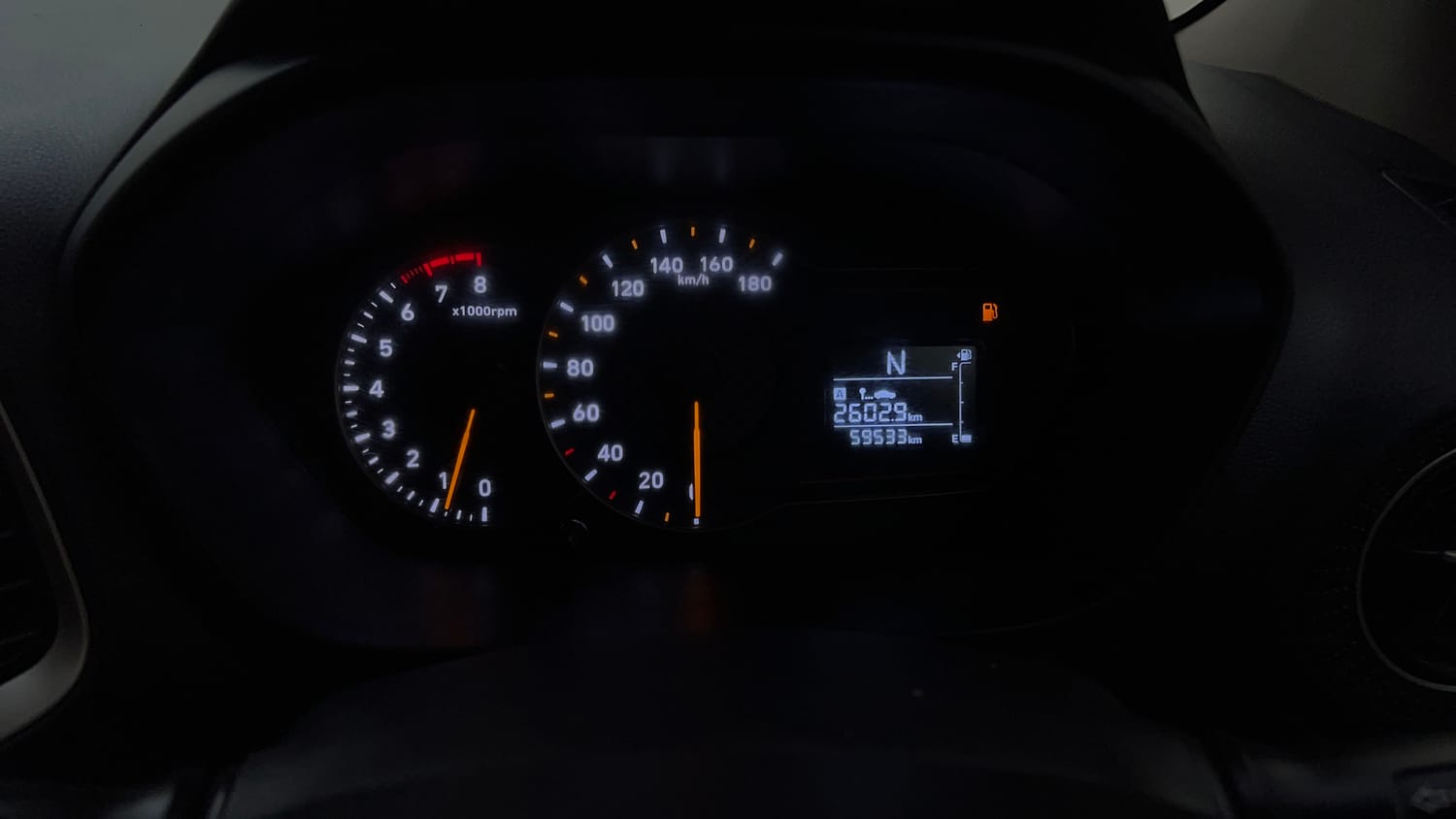 Used 2019 Hyundai Santro Sportz AMT Petrol Automatic interior CLUSTERMETER VIEW