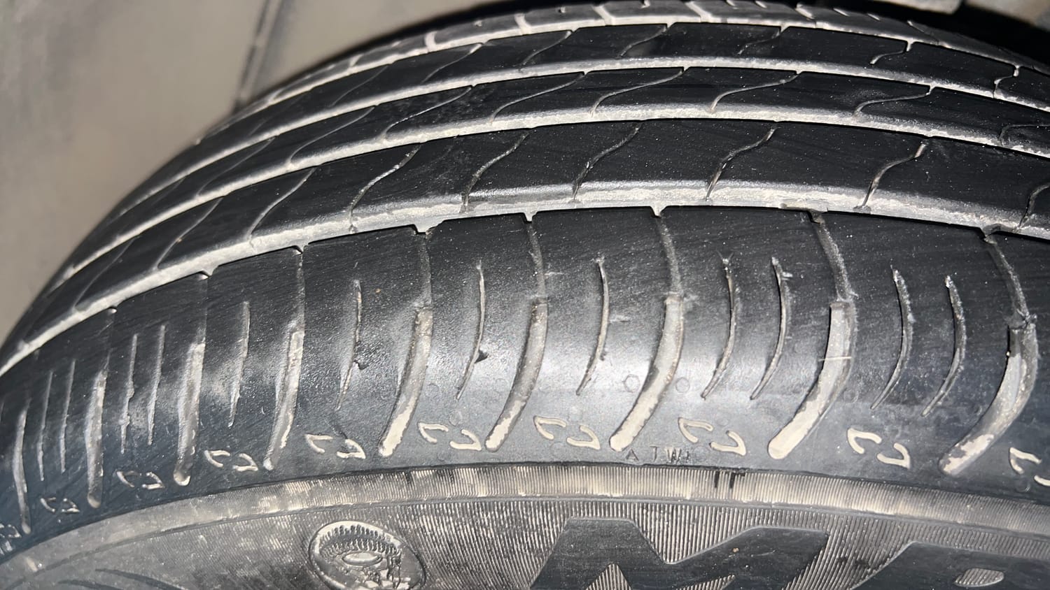 Used 2025 Tata Nexon Pure Plus (S) 1.2 iCNG 6MT Cng Manual tyres LEFT FRONT TYRE TREAD VIEW