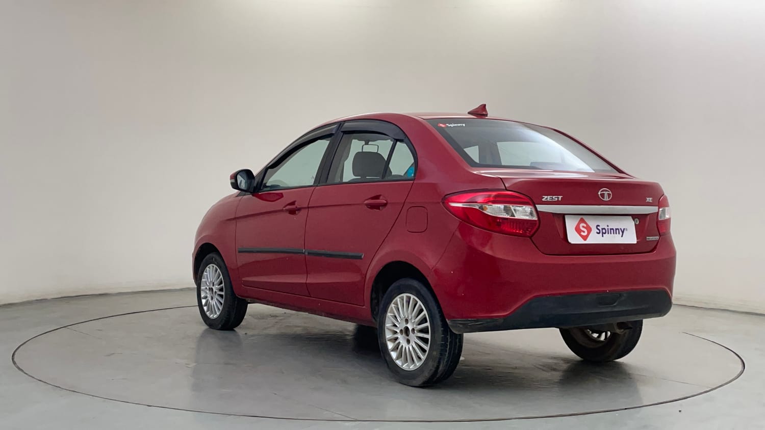 Used 2014 Tata Zest XE Petrol Petrol Manual exterior LEFT REAR CORNER VIEW