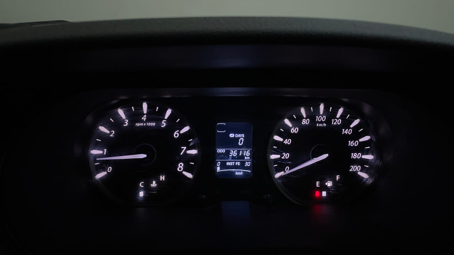 Used 2014 Tata Zest XE Petrol Petrol Manual interior CLUSTERMETER VIEW