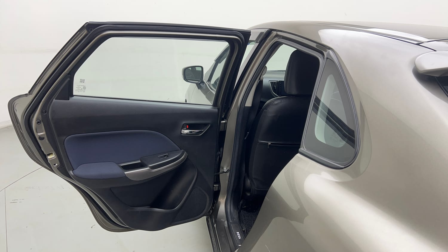 Used 2021 Maruti Suzuki Baleno Delta Petrol Manual interior LEFT REAR DOOR OPEN VIEW