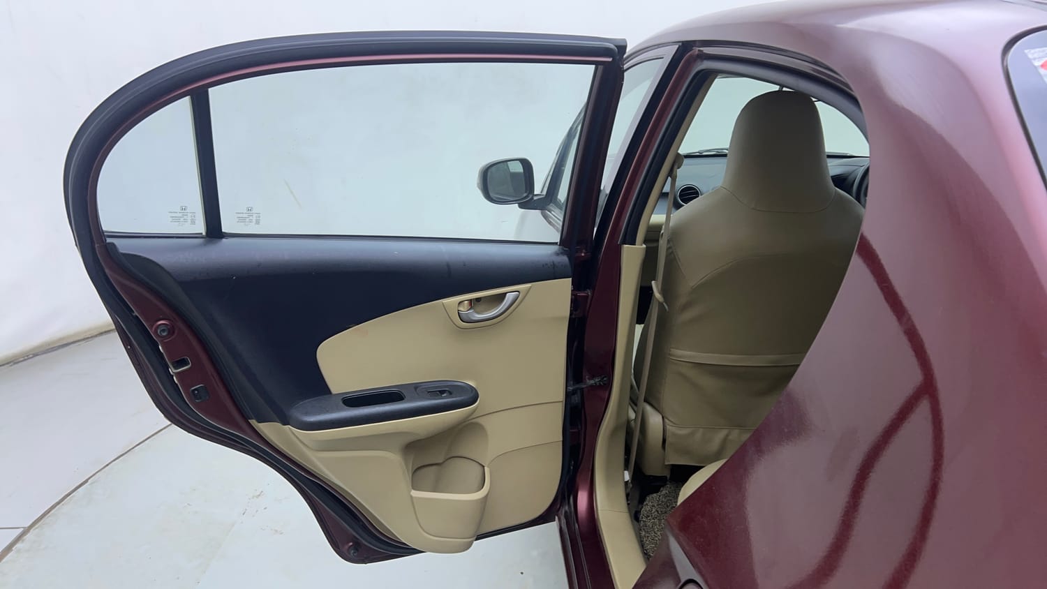 Used 2014 Honda Amaze 1.2 VX i-VTEC Petrol Manual interior LEFT REAR DOOR OPEN VIEW