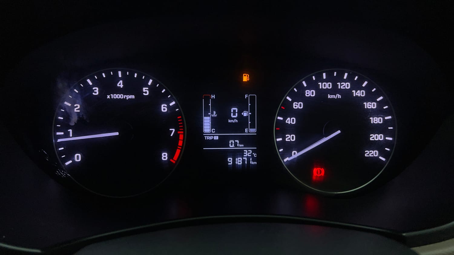 Used 2017 Hyundai Elite i20 Asta 1.2 Petrol Manual interior CLUSTERMETER VIEW