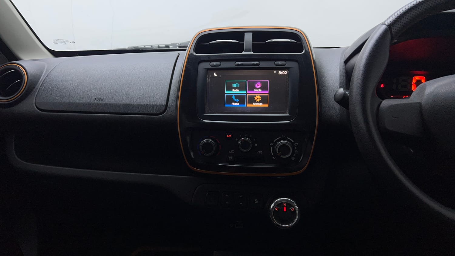Used 2020 Renault Kwid CLIMBER 1.0 AMT Petrol Automatic interior MUSIC SYSTEM & AC CONTROL VIEW
