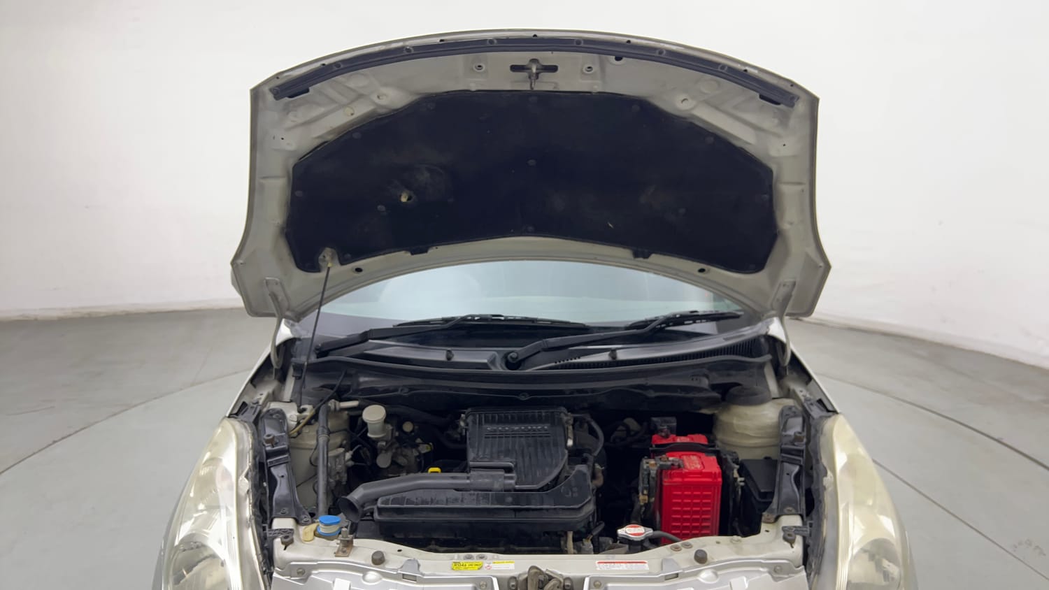 Used 2017 Maruti Suzuki Swift Lxi (O) Petrol Manual engine ENGINE & BONNET OPEN FRONT VIEW