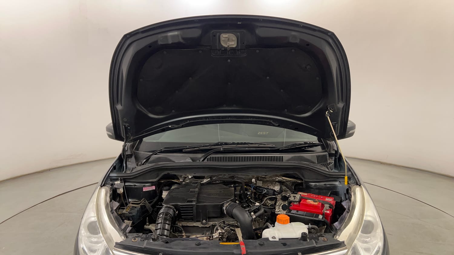Used 2015 Tata Zest XMS Petrol Petrol Manual engine ENGINE & BONNET OPEN FRONT VIEW