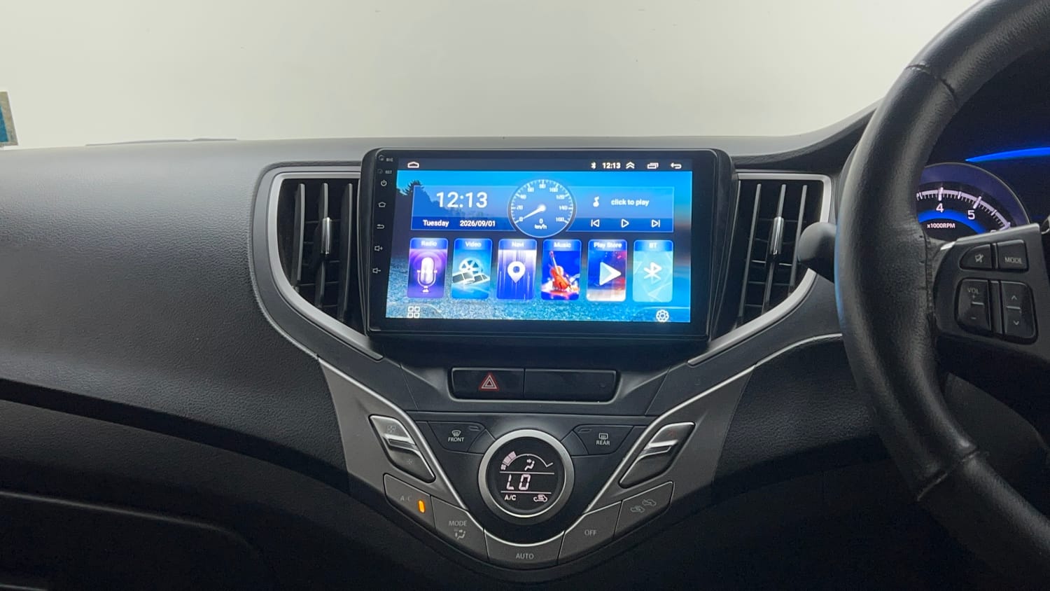 Used 2021 Maruti Suzuki Baleno Delta Petrol Manual interior MUSIC SYSTEM & AC CONTROL VIEW