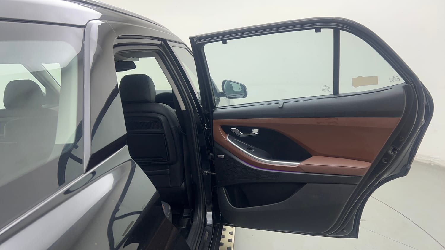 Used 2023 Hyundai Alcazar Signature (O) 7 Seater 1.5 Diesel AT Diesel Automatic interior RIGHT REAR DOOR OPEN VIEW