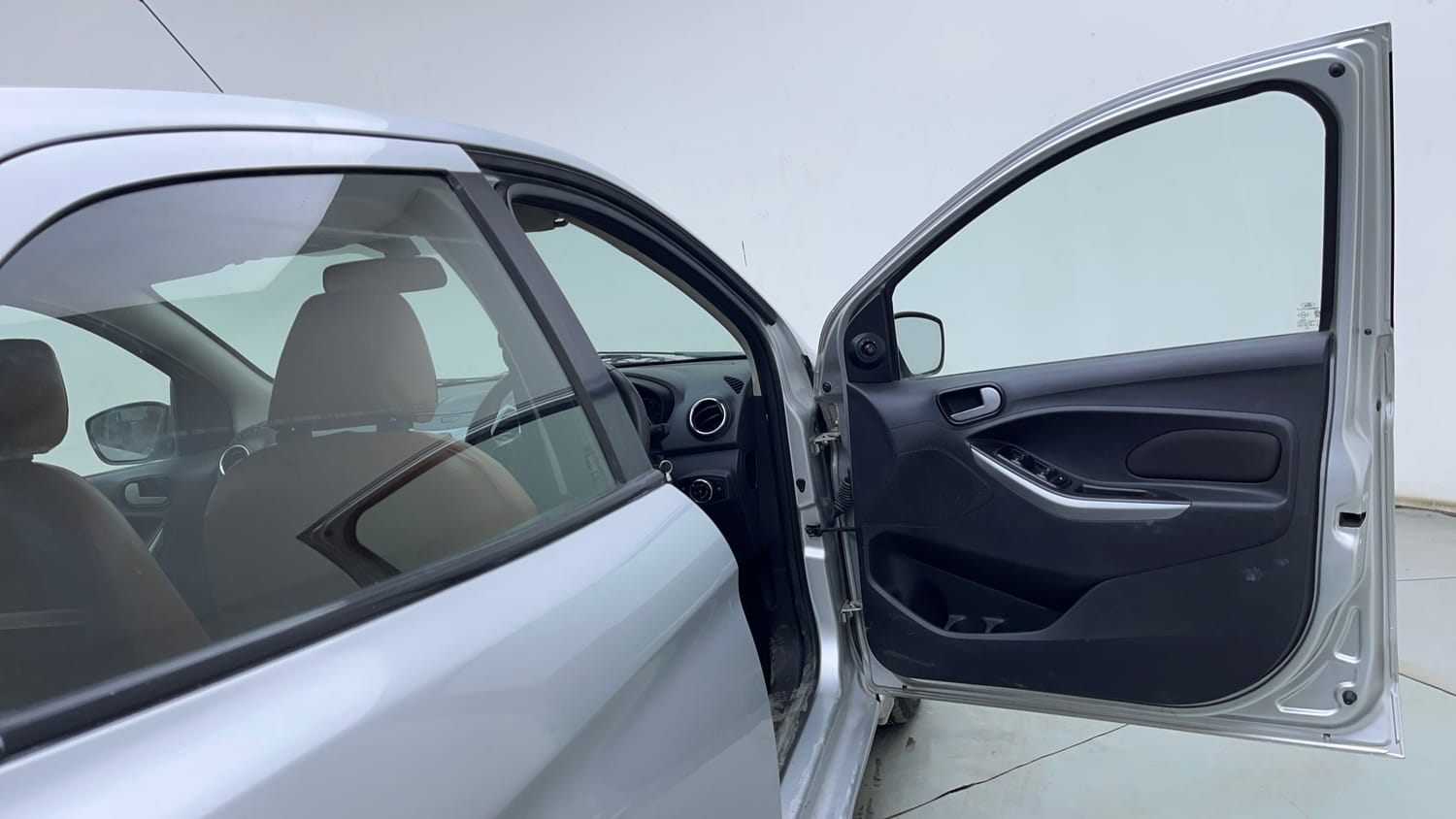 Used 2017 Ford Figo Trend 1.2 Ti-VCT Petrol Manual interior RIGHT FRONT DOOR OPEN VIEW