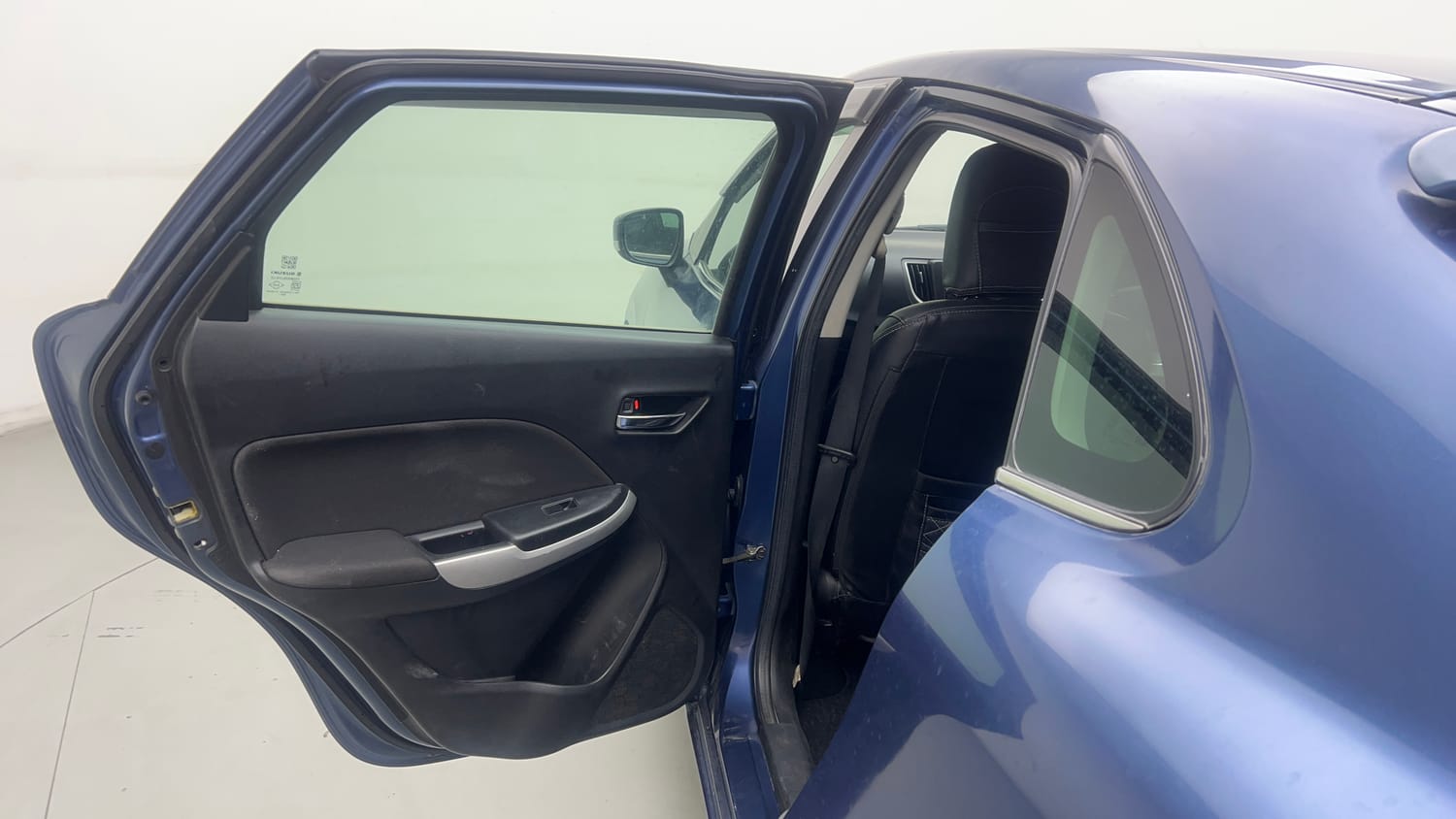 Used 2018 Maruti Suzuki Baleno Zeta 1.2 Petrol Manual interior LEFT REAR DOOR OPEN VIEW