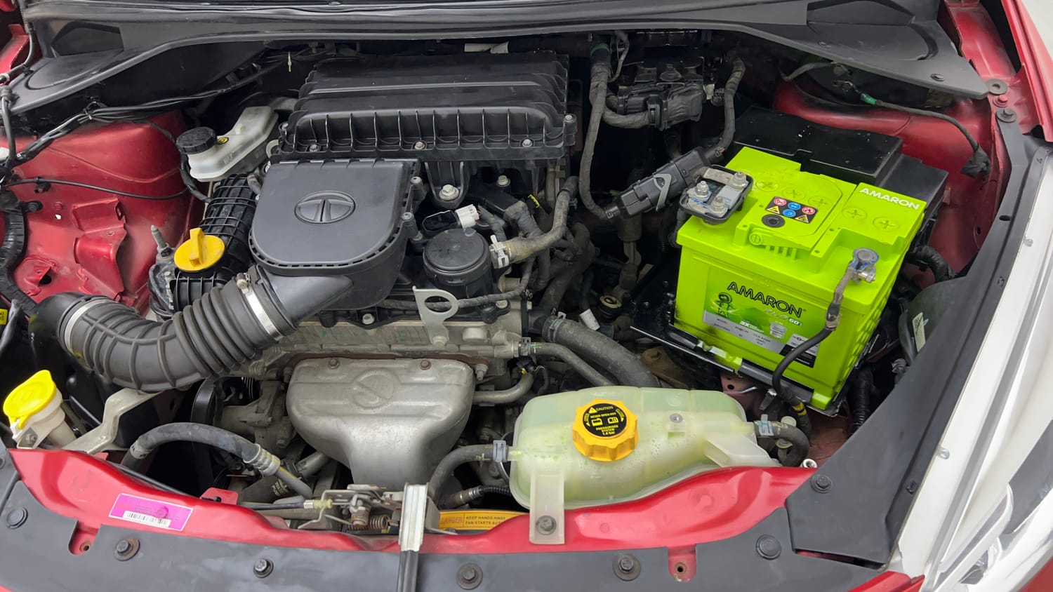 Used 2019 Tata Tiago Revotron XE Petrol Manual engine ENGINE LEFT SIDE VIEW