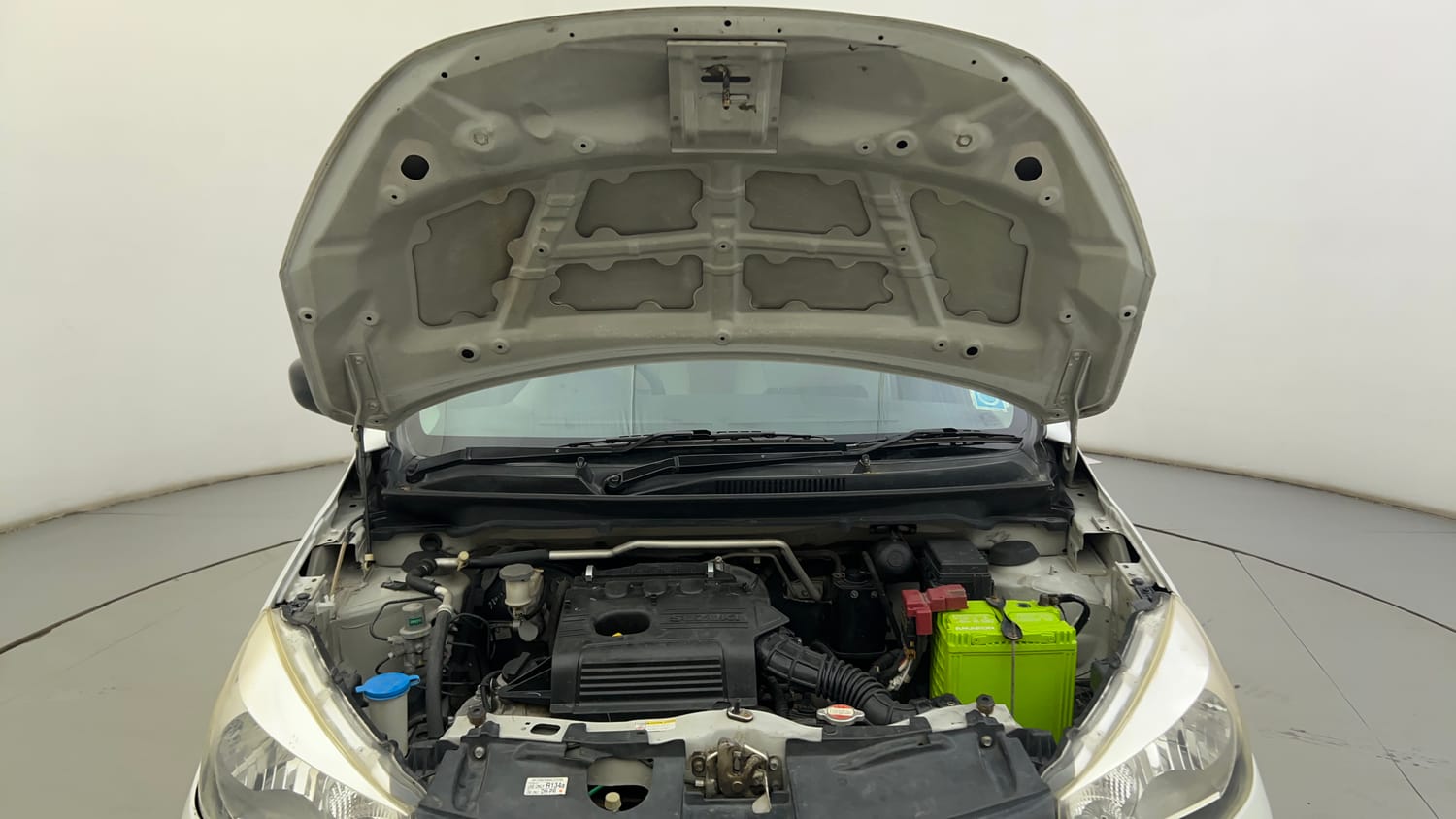 Used 2015 Maruti Suzuki Celerio VXi AMT Petrol Automatic engine ENGINE & BONNET OPEN FRONT VIEW