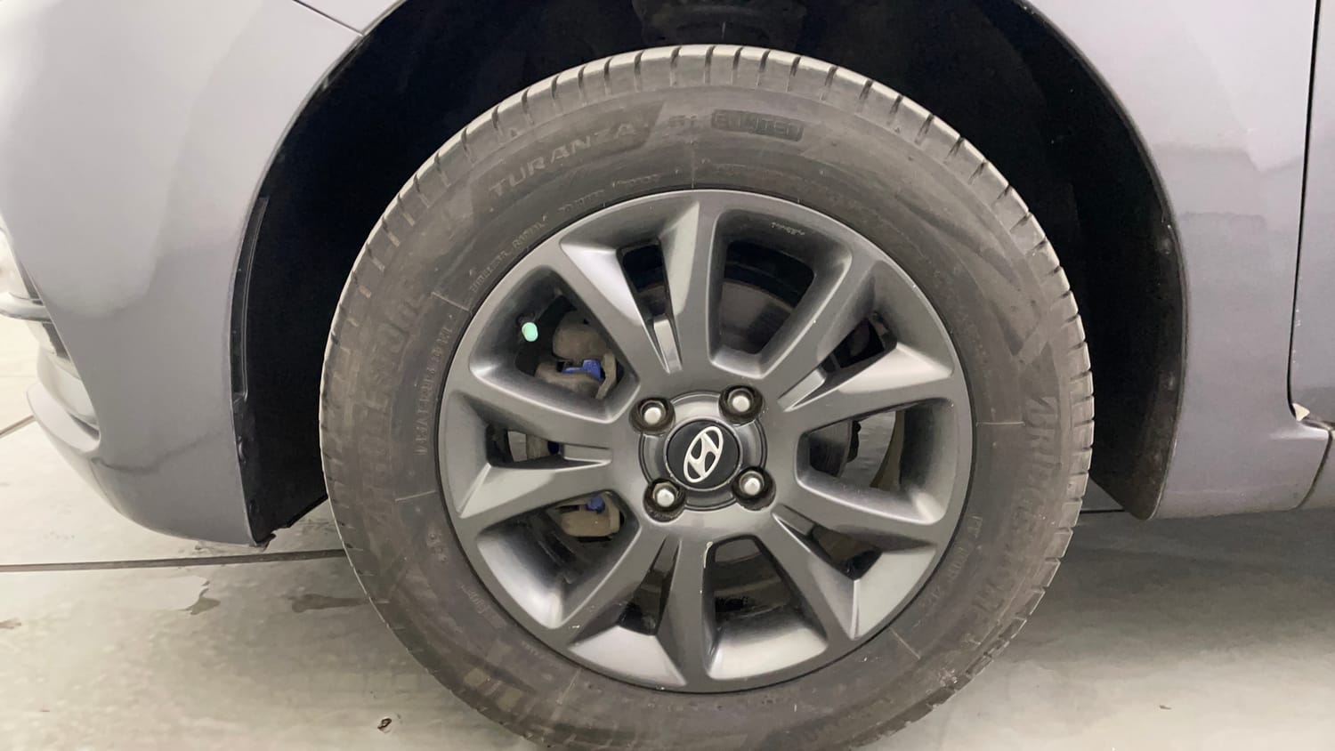 Used 2019 Hyundai Elite i20 Sportz Plus 1.2 CVT Petrol Automatic tyres LEFT FRONT TYRE RIM VIEW