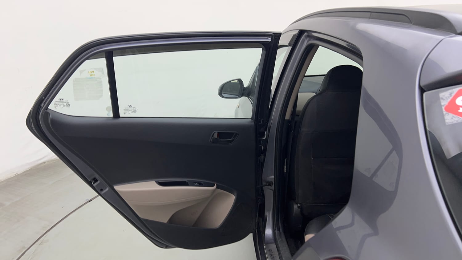 Used 2019 Hyundai Grand i10 Magna 1.2 Kappa VTVT Petrol Manual interior LEFT REAR DOOR OPEN VIEW