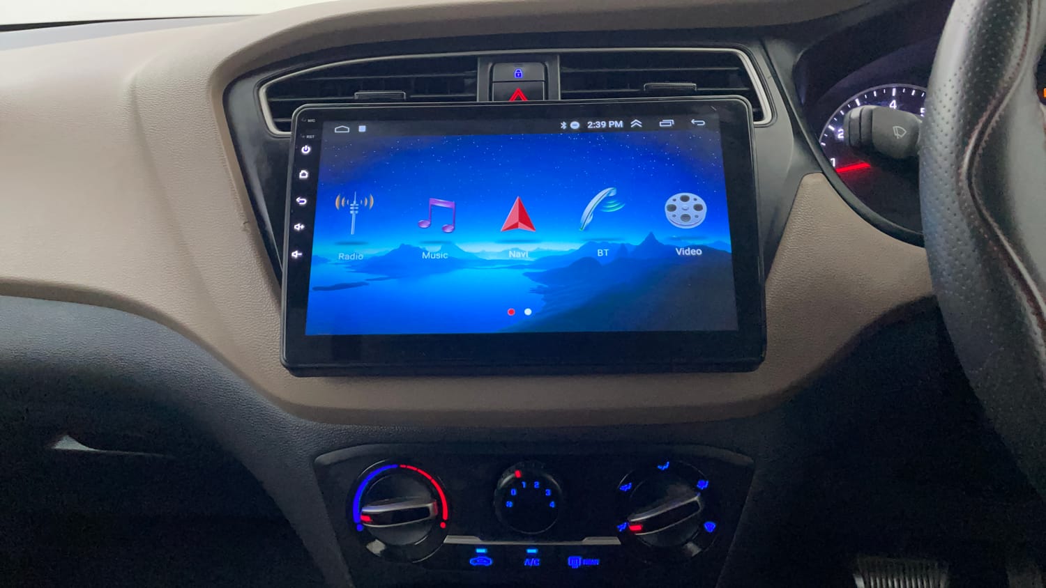 Used 2019 Hyundai Elite i20 Sportz Plus 1.2 CVT Petrol Automatic interior MUSIC SYSTEM & AC CONTROL VIEW