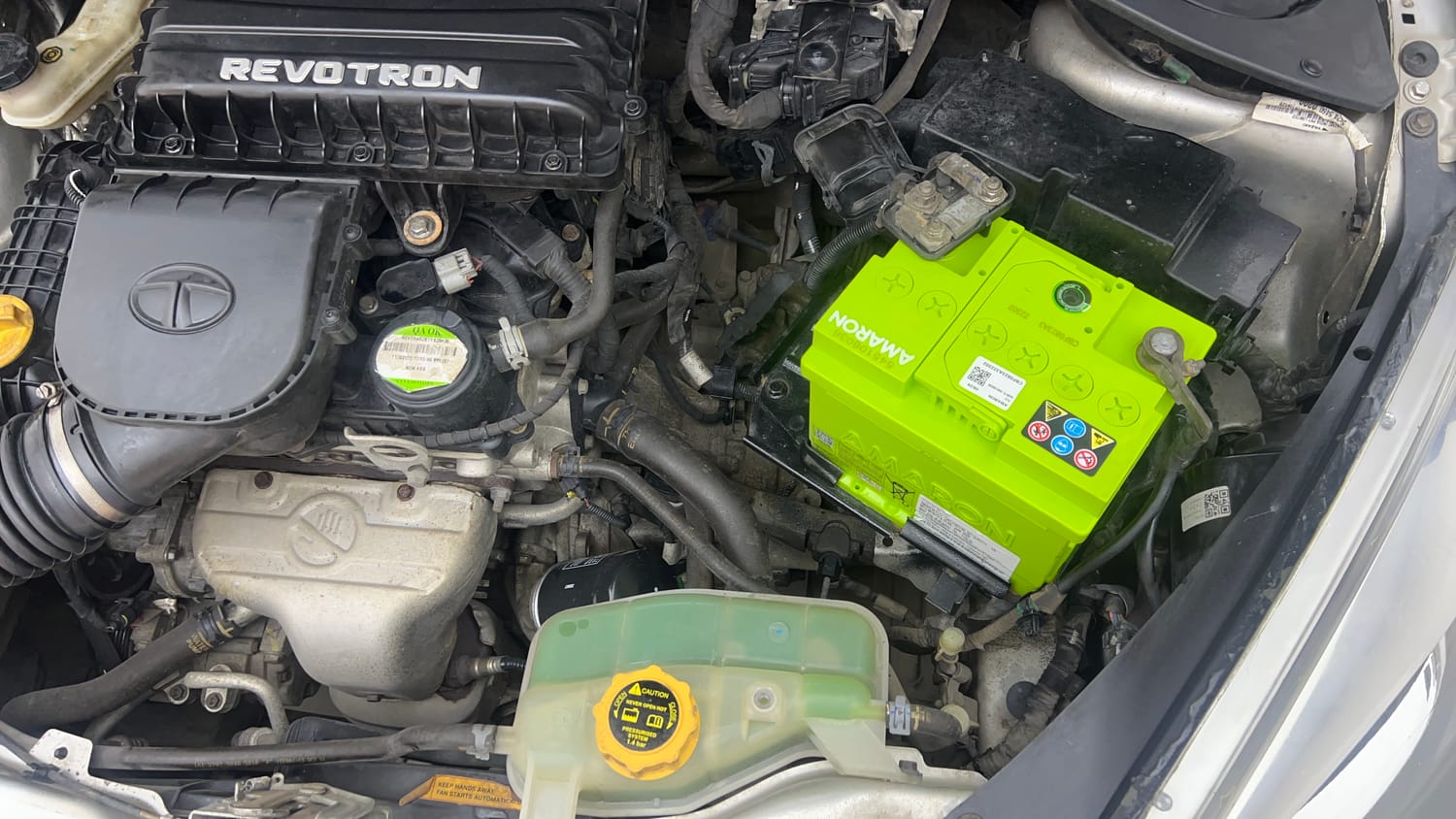 Used 2017 Tata Tiago Revotron XM Petrol Manual engine ENGINE LEFT SIDE VIEW