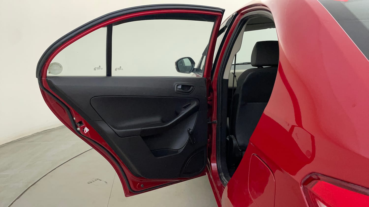 Used 2014 Tata Zest XE Petrol Petrol Manual interior LEFT REAR DOOR OPEN VIEW