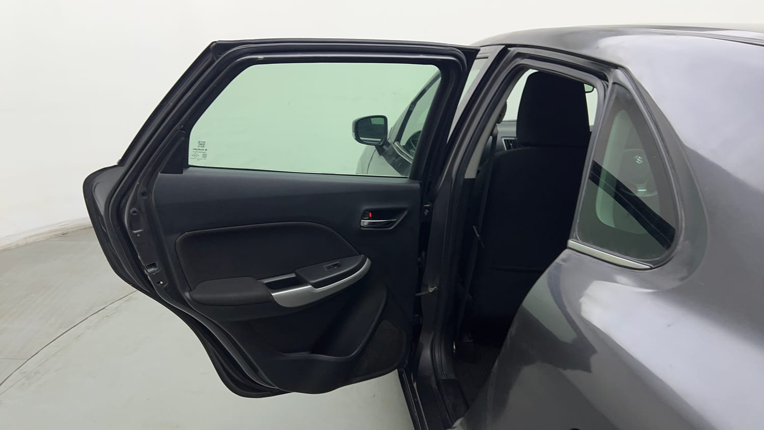 Used 2018 Maruti Suzuki Baleno Zeta 1.2 Petrol Manual interior LEFT REAR DOOR OPEN VIEW