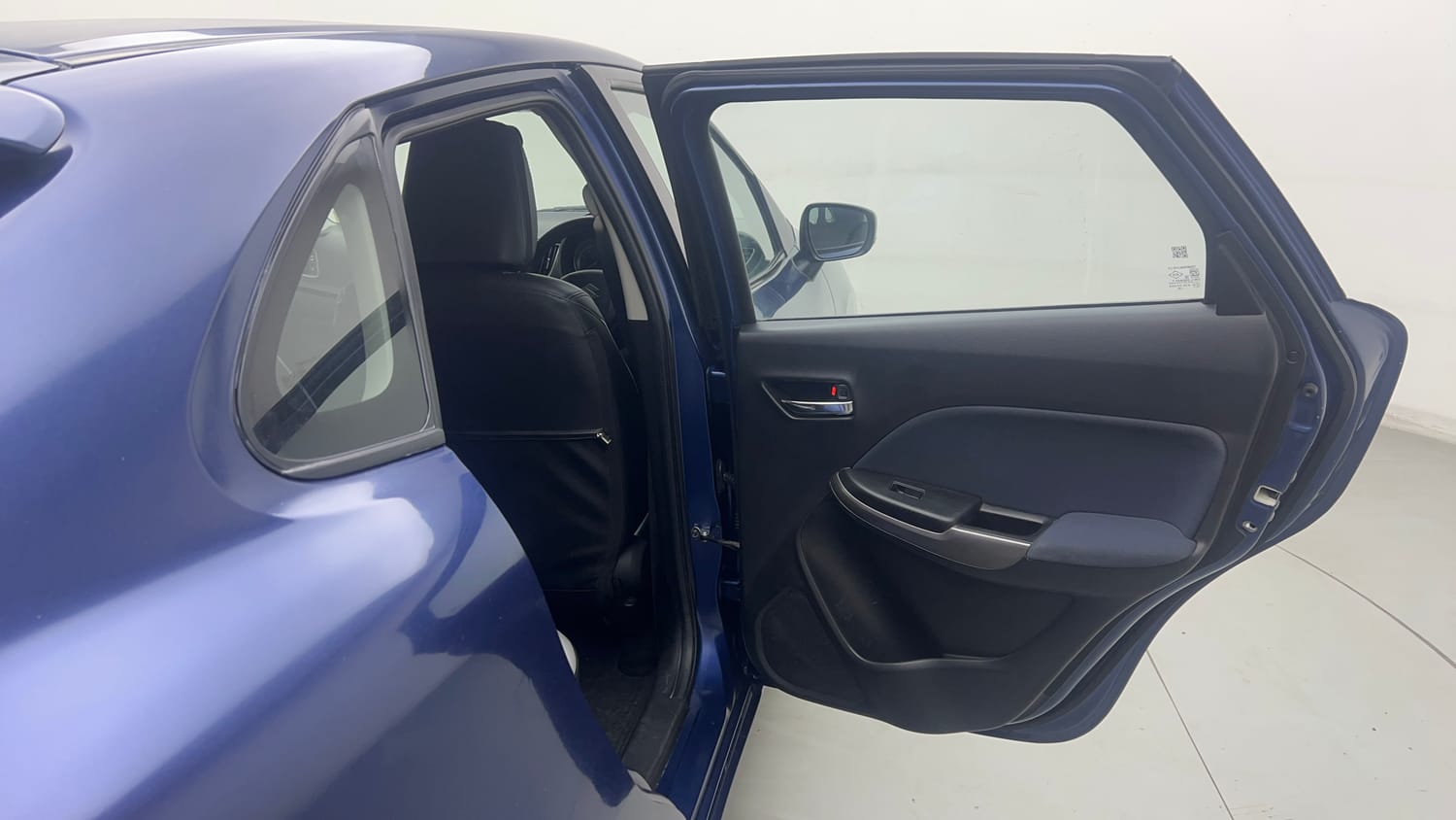 Used 2021 Maruti Suzuki Baleno Delta Petrol Manual interior RIGHT REAR DOOR OPEN VIEW