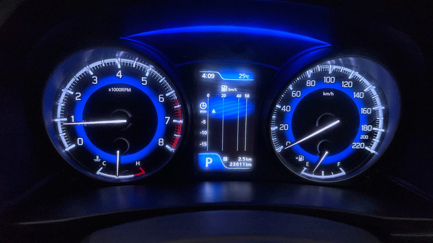 Used 2016 Maruti Suzuki Baleno Zeta 1.2 AT Petrol Automatic interior CLUSTERMETER VIEW