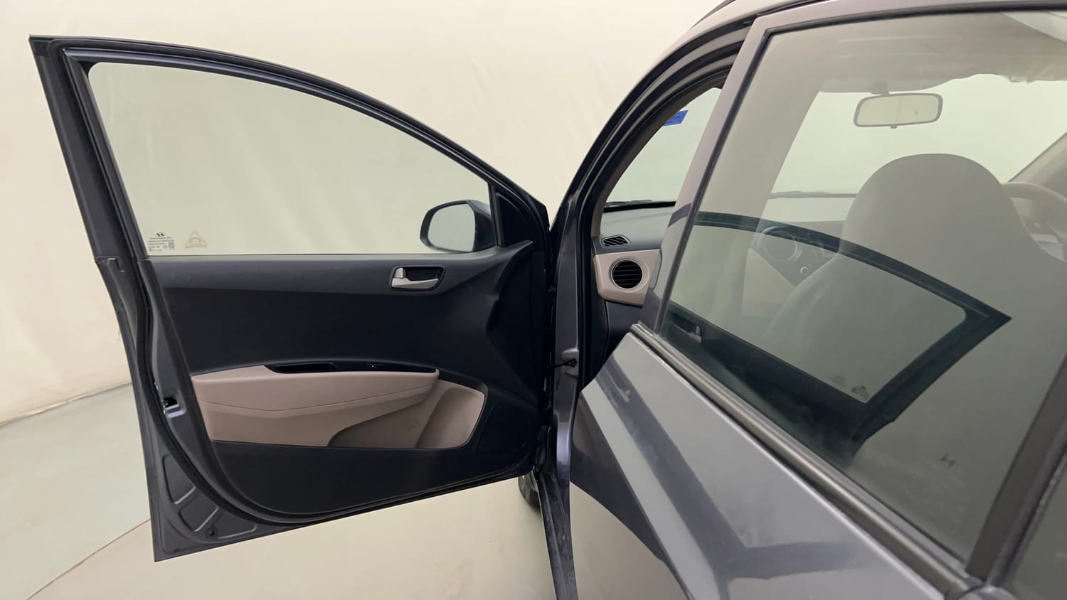 Used 2014 Hyundai Grand i10 Asta 1.2 Kappa VTVT Petrol Manual interior LEFT FRONT DOOR OPEN VIEW