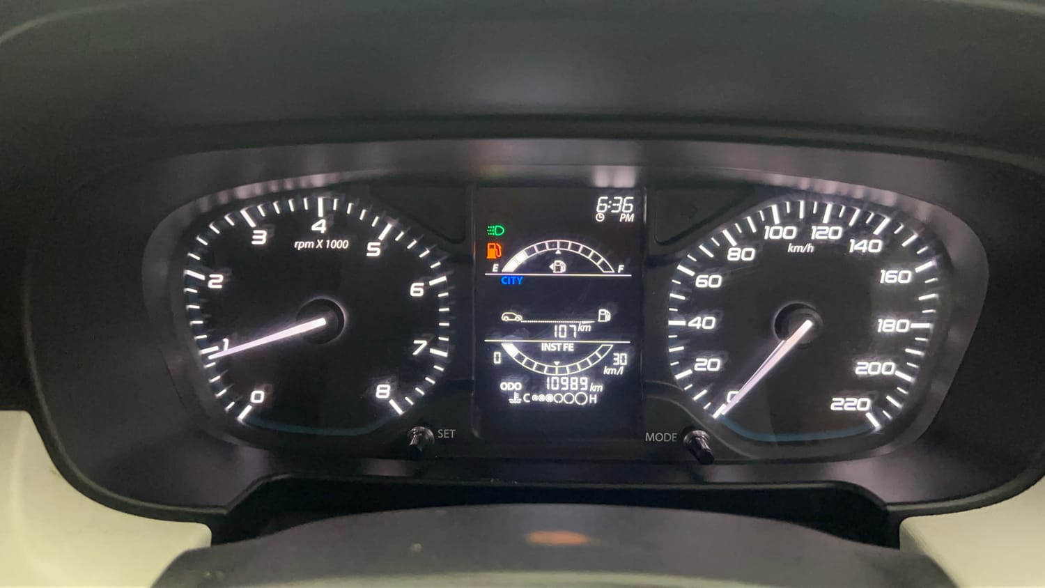 Used 2022 Tata Punch Accomplished Dazzle Pack MT Petrol Manual interior CLUSTERMETER VIEW