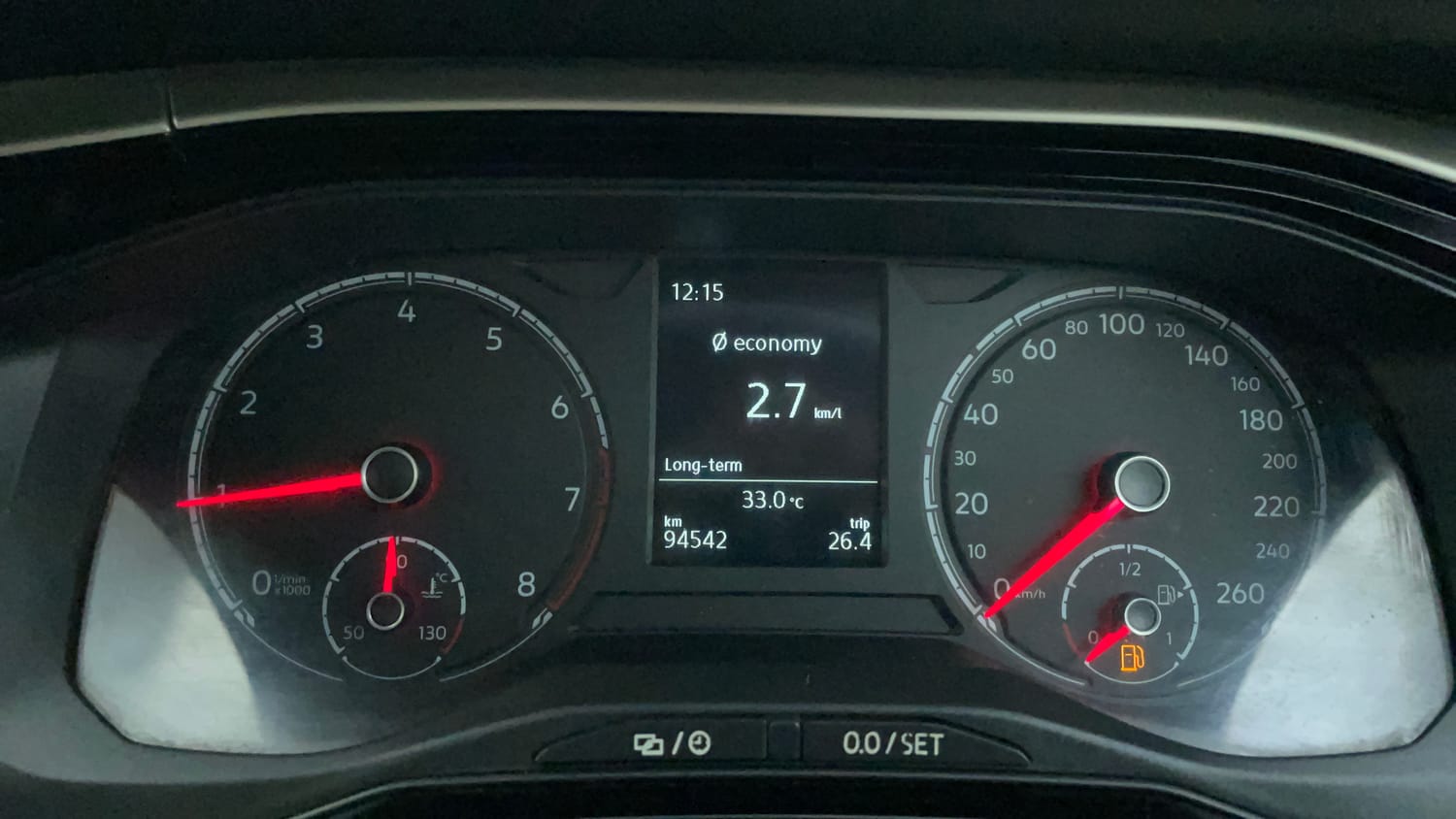 Used 2022 Volkswagen Virtus Highline 1.0 TSI MT Petrol Manual interior CLUSTERMETER VIEW