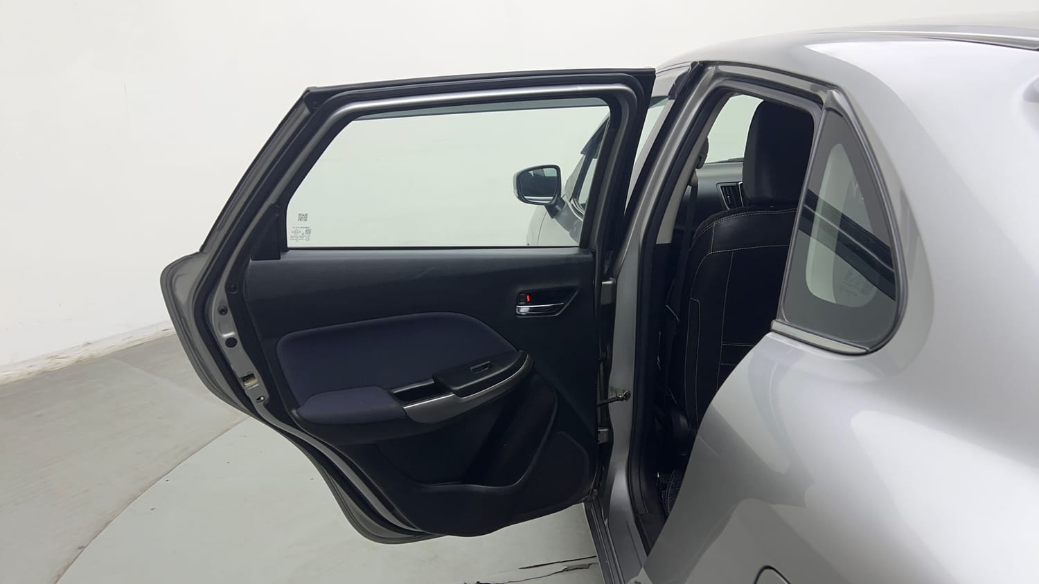 Used 2019 Toyota Glanza G CVT Petrol Automatic interior LEFT REAR DOOR OPEN VIEW