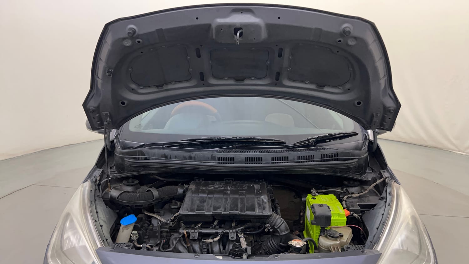 Used 2014 Hyundai Grand i10 Asta 1.2 Kappa VTVT Petrol Manual engine ENGINE & BONNET OPEN FRONT VIEW